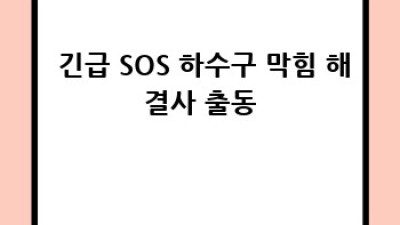 🚽 포항 남구 하수구 SOS! 막힘 걱정 싹~ 청소 비법 대방출! ✨