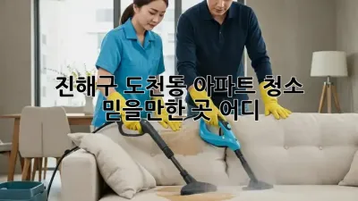 ✨ 진해구 도천동 아파트 청소, 믿을만한 곳 어디? 🏡